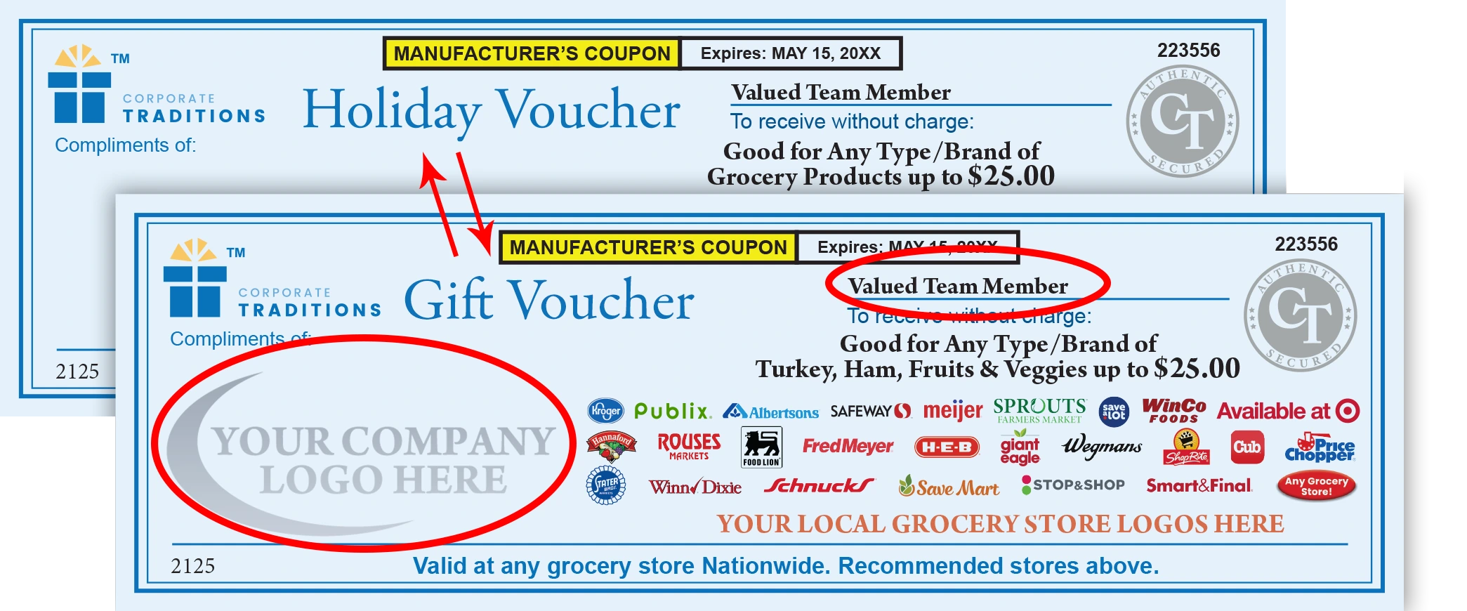 employer branded turkey gift cards